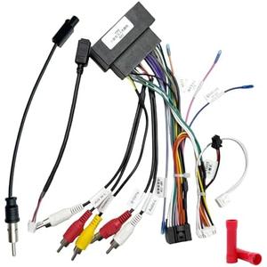 Aftermarket Radio Wiring Adapter Compatible with Chrysler 2015-2018/Dodge 2014-2019/Jeep 2018-2019, 16Pin Android Car Stereo Harness with SWC Reverse, Fits for Ram Wrangler Grand Cherokee Challenger