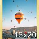 JCJMY 15x20 Picture Frame Gold for Poster Photo Picture, Horizontal and Vertical Formats for Wall Hanging, 15 x 20 inch Wall Gallery Poster Frame for 15 by 20 Photos Posters, Gold