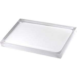 IZOD - Vanity Tray, Durable Countertop Accessories, Sleek Resin Organizer, Modern Home Decor (Marina Collection, White) (8.8" x 2.5" x 11.4")