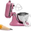 ChangThai Design Tiny 1" High Pink Bread Dough Mixer Kneader Machine Movable Figurine Steel and Resin Miniature Decoration Accessories Replica Decorative Collectible Figurines Home Dcor Gifts