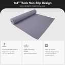 Fitvids All Purpose 1/4-Inch High Density Anti-Tear Exercise Yoga Mat with Carrying Strap, Gray