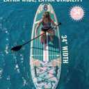 11ft Inflatable Stand Up Paddle Board, Wood Grain Ultra Lightweight SUP, 430lb Capacity for Adults Youth Family, for Fishing Surfing Camping, Includes Backpack & Pump