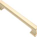 Alzassbg 15 Pack Brushed Brass Cabinet Pulls, 5 Inch(128mm) Hole Center Cabinet Handles Kitchen Pulls for Cabinets and Drawer AL3071BB