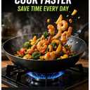 12.5" Carbon Steel Wok Non-Stick, PFAS-Free Coating, Induction-Safe Flat Bottom Stir Fry Pan with Ergonomic Handle