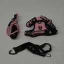 IVY&LANE No Pull Dog Harness for Medium Dogs, Dog Vest Harness with Leash, Safety Belt and Storage Strap, Fully Adjustable Harness, 360 Reflective Strip, Soft Handle (Pink, M)