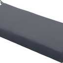 Outdoor Bench Cushion Waterproof 45"x18" Fade-Resistant Patio Furniture Cushion with Ties for Porch Swing, Loveseat, or Indoor Bench Replacement, Dark Grey