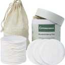 Reusable Makeup Remover Pads - 25 Pack Cotton Rounds with Washable Laundry Bag and Round Box for Storage, Bamboo Cotton for All Skin Types