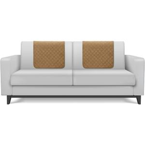 Panelee 2 Pcs Headrest Cover for Recliner Chair Sofa Headrest Cover Head Protector Furniture Protector for Recliner Sofa Slipcovers(Brown)