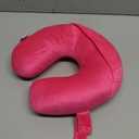 Wolf Essentials Kids Travel Neck Pillow - Cozy Soft Microfiber, Compact Design for Airplane, Car Seat, or Toddler Travel Support  Pink