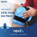 REVIX 20 XXXL Knee Ice Pack Wrap Around Entire Knee, Extra Large Ice Pack for Knee Meniscus Tear and Arthritis, Cold Compress Therapy, Reusable Ice Wraps for Back, Shoulder, Post-Workout Recovery