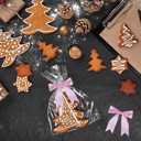 50 Pcs 5 Inches Twist Tie Satin Ribbon Bows Pretied Premade Craft Bows for Treat Bags Gift Wrapping Basket Wedding Baby Shower Brithday Christmas Party (Pink)