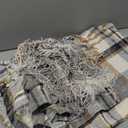 EVERGRACE Plaid Chenille Throw Blanket for Couch, Super Soft Cozy Decorative Farmhouse Plaid Throw with Tassels, Lightweight Chenille Knit Throw for Bed Sofa Gift Home Decor, Grey & Beige 50"x60"