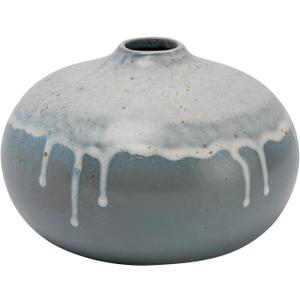 Creative Co-Op Farmhouse Stoneware 2-Tone Vase, Multicolor Reactive Glaze