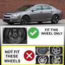 17-Inch Gloss Black Wheel Skin Set Compatible with Chevrolet Malibu 20082012 | Snap-On Hubcaps for 5-Lug Steel Wheels | Stylish OEM Replacement Wheel Covers (Set of 4)