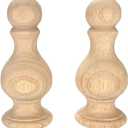 2Pack Unfinished Wood Finials for Bed Post Finials Decorative Wooden Craft Finials Replacement for Staircases Dowel Rod Finial Flagpole Topper 5.5 x 2.4 Inch DIY Crafts for Home Decor Deoration