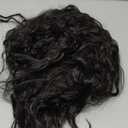 BARSDAR Black Brown Curly Wavy Drawstring Ponytail Extension – 22 Inch Synthetic Comb Clip in Ponytail Hair Extensions for Women, Voluminous Fluffy Bohemian Pony Tails Hairpieces Daily Party