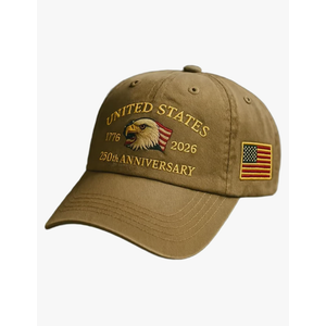 U.S.A. 250th Anniversary Commemorative Hat, Embroidered Adjustable 250 Anniversary USA Hat, Patriotic Bald Eagle Baseball Cap