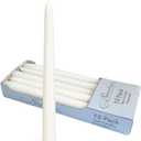 Stonebriar Tall 10" White Unscented 10 Count Taper Candles, 7 Hour Burn Time