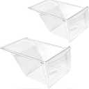 [2 PACK] UPGRADED 240337103 Crisper Bin Drawer Replacement for Frigidaire Kenmore Refrigerator Drawer Replacement, Fridge Drawer for Frigidaire Replacement Drawer Parts AP2115741, 240337100, 240337102 (240337103 Crisper Bins 2 PACK)
