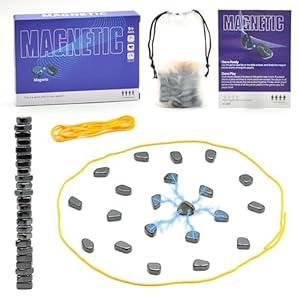 Magnetic Chess Game with 24 Stones, Christmas Family Games for Kids and Adults, Best Multiplayer Strategy Board Games for Family Game Night, Indoor Outdoor Portable Magnetic Travel Chess Set