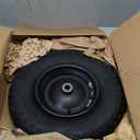 AR-PRO 4.80/4.00-8" Flat Free Tire and Wheel - 14.5" Solid Wheelbarrow Tires with 3" -7" Centered Hub and 5/8" Extra 3/4"Bearings - Universal for 4.80-8 4.00-8 4.00-6 3.50/3.00-8 Wheelbarrow Wheels (14.5"(Flat Free Tire)