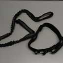 rabbitgoo Tactical Bungee Dog Leash with Shock Absorption, Military Training Leash with 2 Padded Control Handles for Medium Large Dogs, 5.2FT, Black