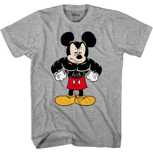 Disney Tough Mickey Mouse Men's Adult Graphic Tee T-Shirt (X-Large)