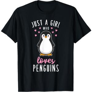 Just A Girl Who Loves Penguins T Shirt Cute Nature Toddlers T-Shirt