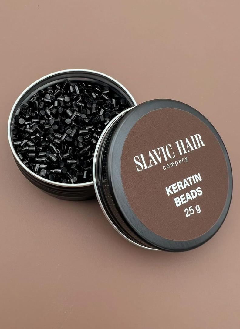 0.9 OZ Italian Keratin Glue for Hair Extensions Hot Fusion Flat/Nail/U/I Tip Beads Granules Pellet (Black)