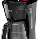 BLACK+DECKER CM1110B Programable 12-Cup Coffee Maker, Easy Pour, Non-Drip Carafe with Removable Filter Basket, Black