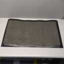 GORILLA GRIP 100% Waterproof All-Season WeatherMAX Doormat US Designed Natural Rubber, Stain Fade Resistant, Low Profile Indoor Outdoor Door Mats, Easy Clean, 29x17 Gray Diamond