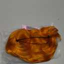 Wavy Wig With Bangs Women's Short Orange Wigs Curly Wavy Bob Synthetic Cosplay Wig for Girls Daily Use Halloween Wigs(12" Orange)