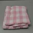 Gingham Tablecloth Rectangle Table, Cotton Linen Fabric Picnic Checkered Table Cloth Farmhouse Washable Wrinkle Free Buffalo Plaid Table Cover for Outdoor Birthday Party, Pink, 60x90