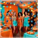 10 Pcs The Life of a Birthday Girl Party Decorations 130 ft Orange and Teal Star Hanging Garland Banner The Life of a Birthday Girl Themed Party Supplies for Wedding Bridal Shower Decoration
