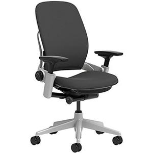 Steelcase Leap Office Chair with Upholstered Hard Casters - Licorice Fabric