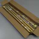 Curtain Rods for windows 32-62 inch, 5/8 inch Decorative Gold Splicing Heavy Duty Metal Curtain Rod set with Brackets