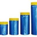 3M Scotch Plastic Masking Tape - Multi Size Pack - No Residue Painters Plastic Drop Cloth & Pre-Taped Masking Film (65 Feet) (35.4 in)