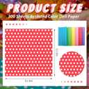 Fulmoon 300 Sheets Waxed Deli Paper Sheets for Food 12 x 12 Inch Polka Dot Dry Wax Paper Greaseproof Food Basket Liners Sandwich Wraps for Wrapping Bread Baking BBQ Picnic Party (Multicolor)