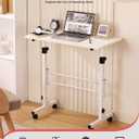 KLSMYHOKI Standing Desk Adjustable Height, Mobile Stand Up Desk with Wheels