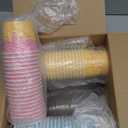 80 Count Paper Ice Cream Cups with Clear Dome Lids Disposable Dessert Cups Bulk Dessert Bowls Sundae Containers for Snack Yogurt Soup Birthday Ice Cream Party Supplies (6 oz)