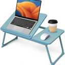 Lap Desk for Couch/Sofa/Floor, 5-Angle Adjustable Bed Desk with Foldable Legs &Cup Holder, Light Weight Bed Tray Table for Writing/Eating/Reading, Portable Laptop Stand for Adults, Kids
