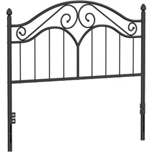 Elephance Headboard for Full Size Bed Frame, Vintage Platform Bed Metal Headboard Only, Height Adjustable, Sturdy and Stable, Full Size, Easy Assembly, Black