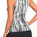 Tankini Swimsuits with Shorts - Two Piece Tummy Control Bathing Suits High Neck Swimwear with Two Side Pockets (S)