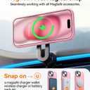 CANSHN Magnetic Case for iPhone 15 Case [Compatible with MagSafe & MIL-Grade Drop Tested] Slim Translucent Matte Cover, Anti-Scratch Shockproof Phone Case for iPhone 15 6.1 Inch, Pinkish