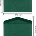 120 Pack Mini Envelopes Christmas Red and Green Envelopes Self-Adhesive Kraft Paper Tiny Pockets for Holiday Small Gift Cards Invitations Business Notes(4.13"×2.76") (Green)