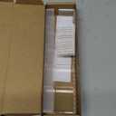 9.5 Large Acrylic Straw Holder for Cabinet Door - Reusable Tumbler Straw Organizer Storage, Small Kitchen Accessories Container, Ultra Sticky Cupboard Door Mounted (Transparent)