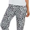 Pajamas for Women Sets Short Sleeve Top & Leopard Print Pjs Pants Cozy 2 Piece Sleepwear Comfy Loungewear with Chest Pocket & Elastic Waist - Soft Breathable Relaxed Fit for Sleep or Gifting, Size: Medium