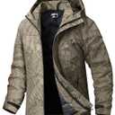 BANTREK Men's Winter Ski Jacket Water Resistant Warm Snow Coat Windproof Insulated Snowboard Rain Jackets with Hood (Camo Army Green,Medium)