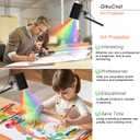Drawing Projector, Art Projector for Tracing, Tracing Drawing Tool Smart Sketcher Cake Cookie Mini Portable Smart Phone Movie Projector with Stand