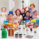 142Pcs Football Party Supplies Serves 12 People,Football Themed Party Favors with Whistles, Slap Bracelet, Tattoo Stickers, Silicone Bracelet, Keychains, Plastic Straws, Gift Bags